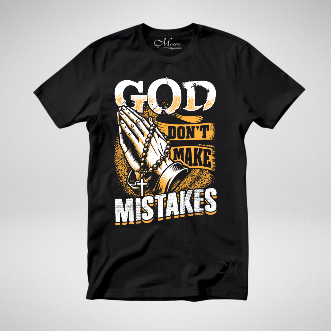 Black & Gold - God Don't Make Mistakes Tee