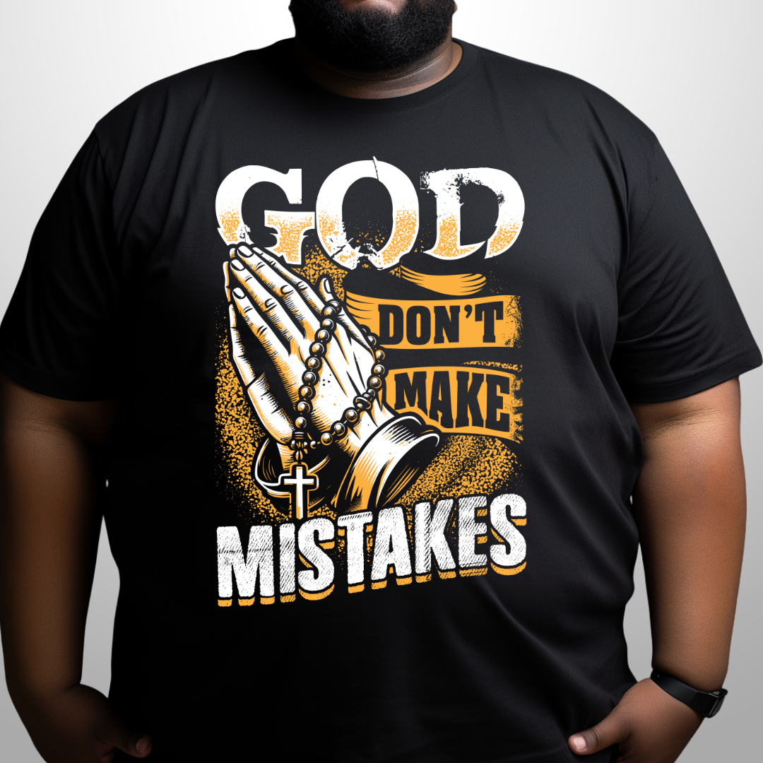 Black & Gold - God Don't Make Mistakes Tee