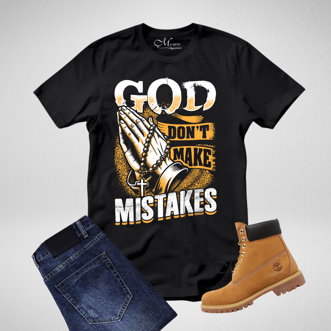 Black & Gold - God Don't Make Mistakes Tee