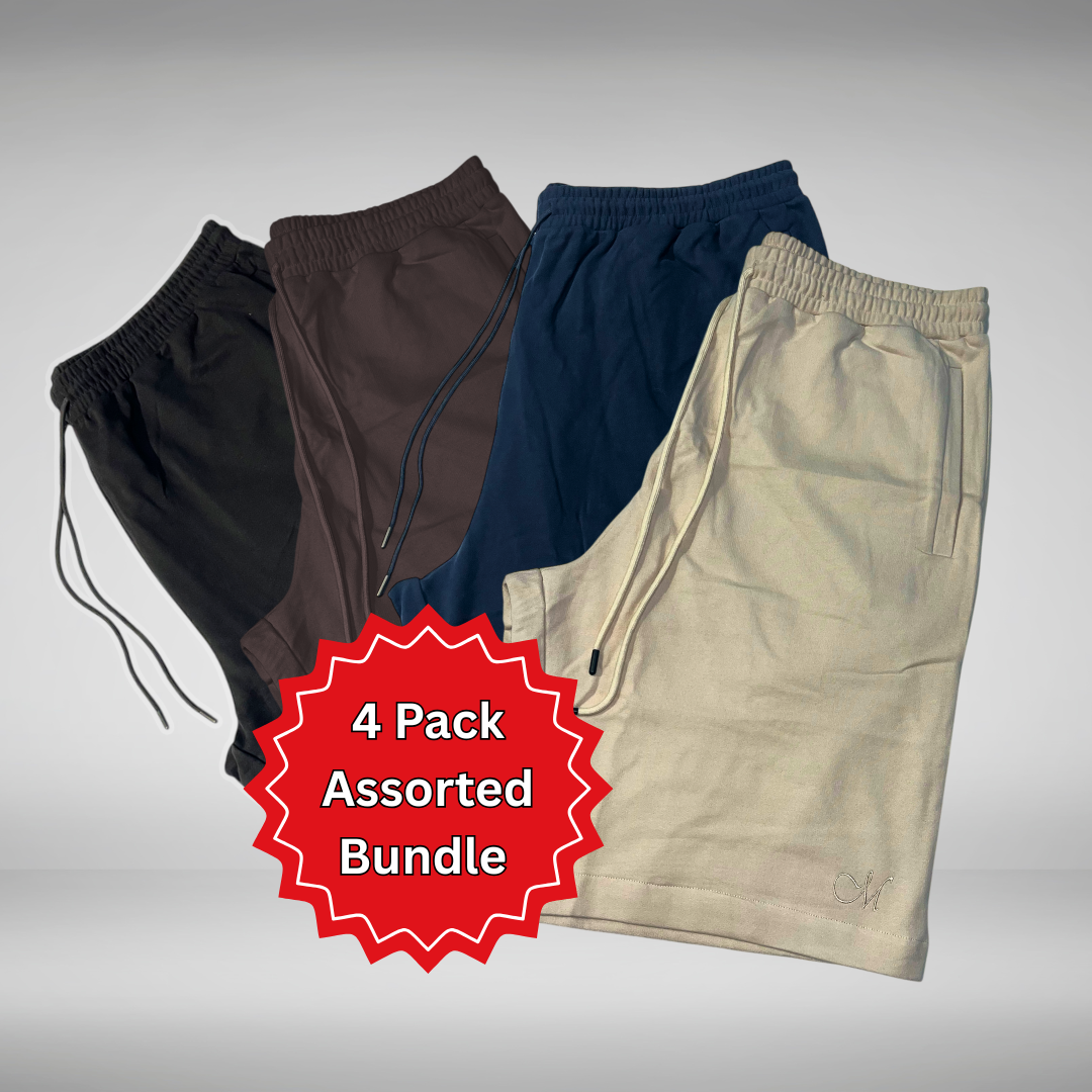 The Elite 4 - Core Cool Shorts 4 Pack (Black, Brown, Navy, Beige)
