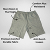 Cement Core Cool Shorts (Light Grey)