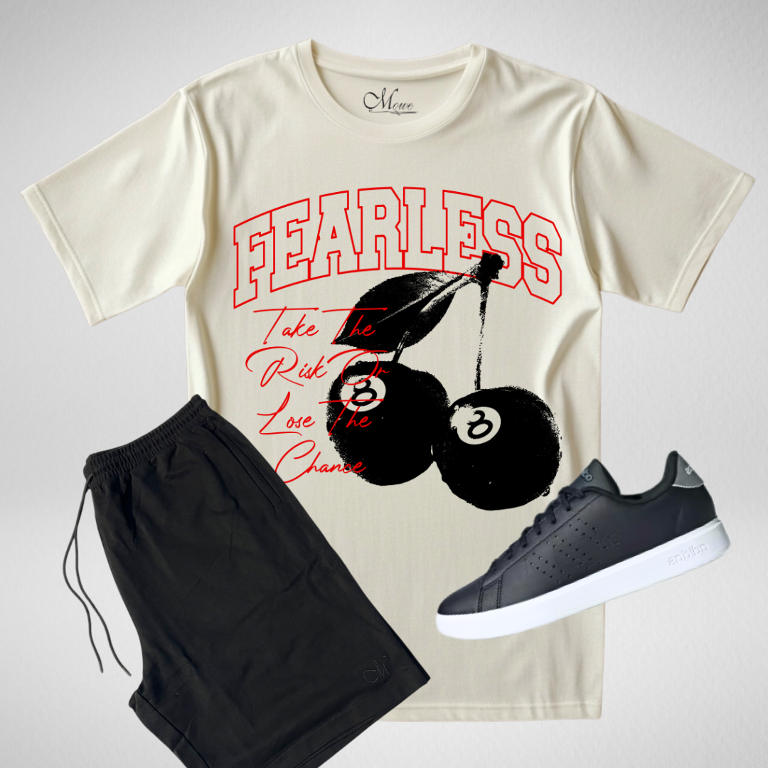 Neutral “Fearless” Graphic Tee